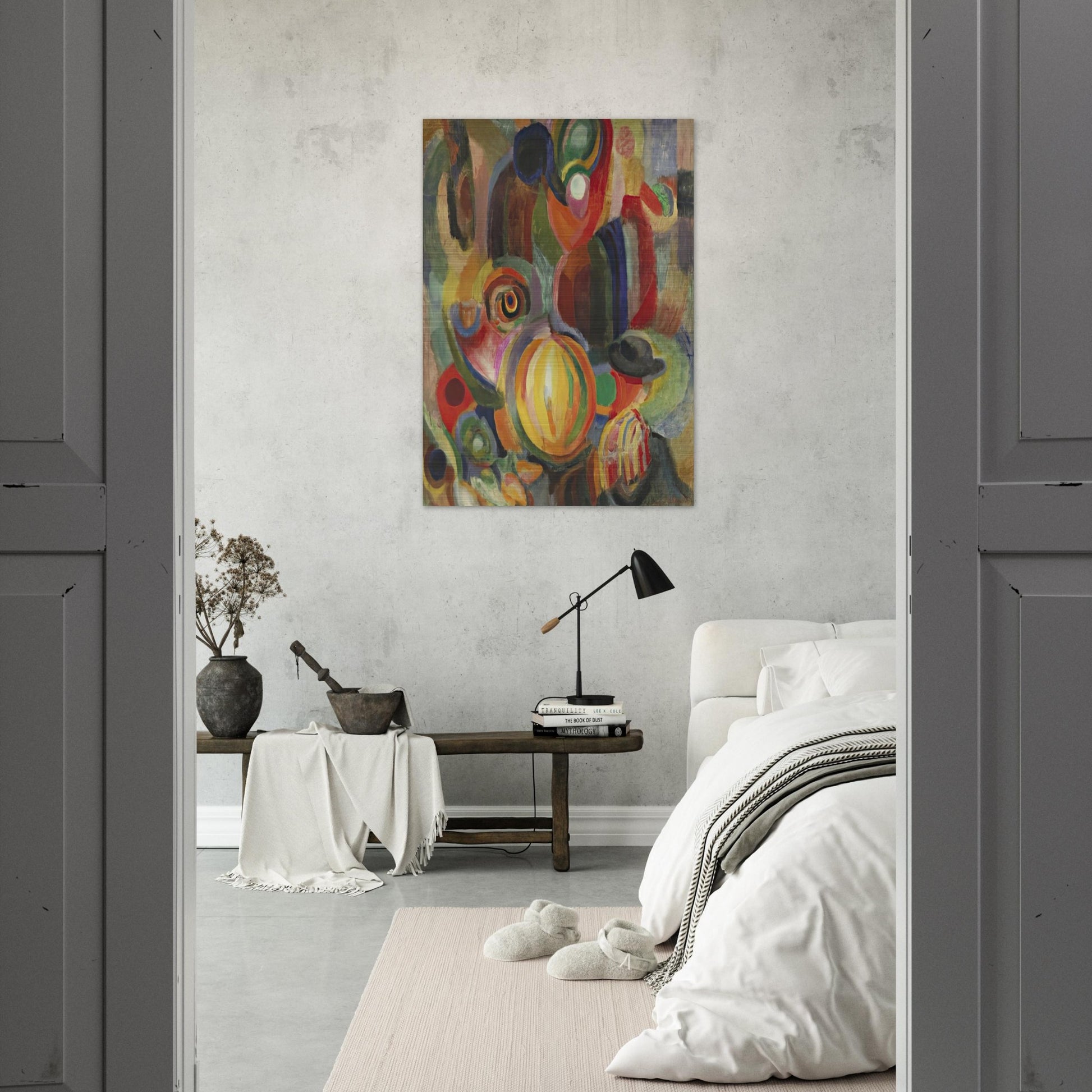 PORTUGUESE MARKET 1915 - Sonia Delaunay Brushed Aluminum Print - 70x100 cm / 28x40 inches | Sonia Delaunay Aluminum Print | Sonia Delaunay Prints
