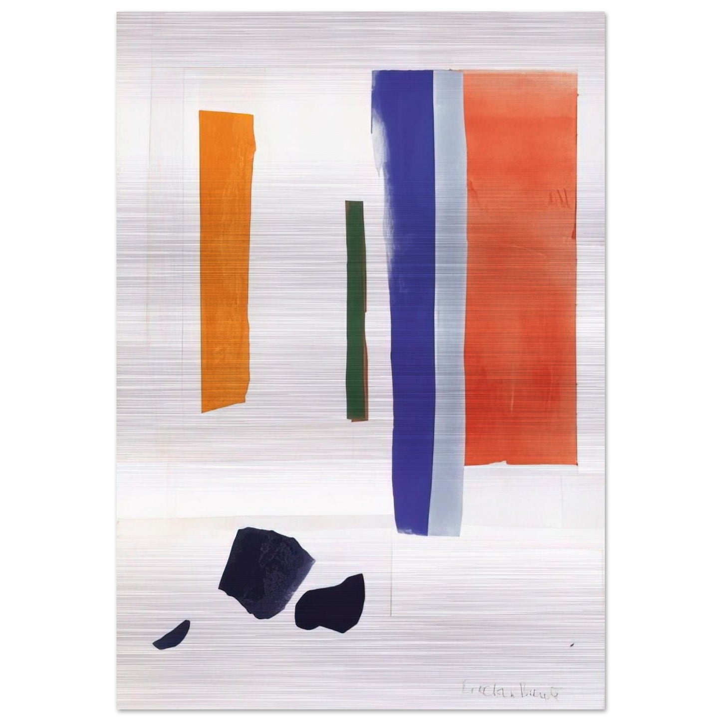 UNTITLED 1978 - Esteban Vicente Brushed Aluminum Print - 70x100 cm / 28x40 inches | Esteban Vicente Aluminum Print | Esteban Vicente Prints