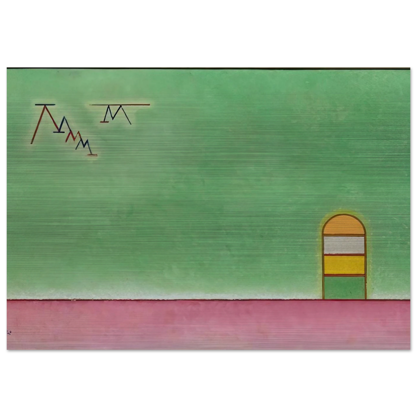 GREEN EMPTYNESS 1930 - Wassily Kandinsky Brushed Aluminum Print - 70x100 cm / 28x40 inches | Wassily Kandinsky Aluminum Print | Wassily Kandinsky Prints