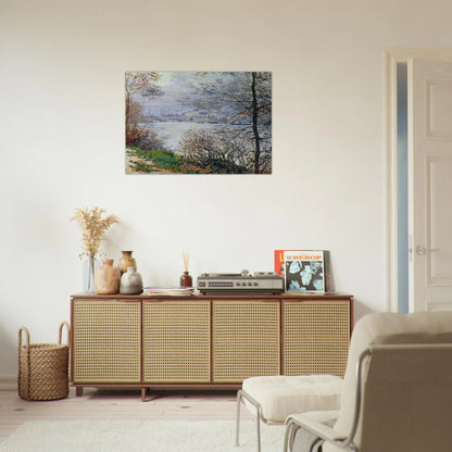 The Banks of the Seine, Ile de la Grande-Jatte - claude monet Brushed Aluminum Print - 70x100 cm / 28x40 inches | claude monet Aluminum Print | claude monet Prints