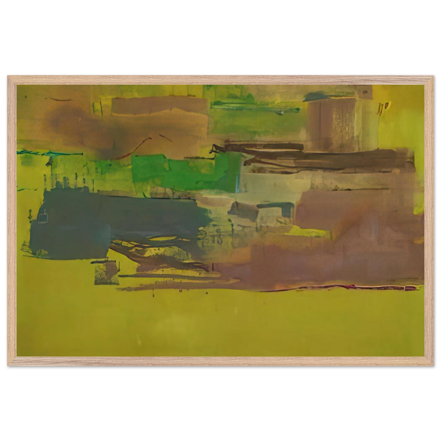 Helen Frankenthaler - August Deep - 1978 Wall art - 70x100 cm / 28x40 inches - Premium Wooden Framed Poster With Fine Art Paper-canvas - Wood frame