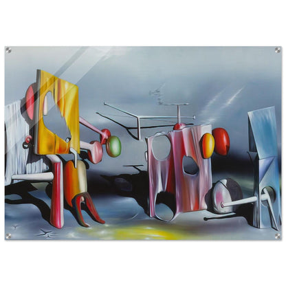 Reply to Red - Yves Tanguy Acrylic Print - 70x100 cm / 28x40″ inches | Yves Tanguy Wall Art | Yves Tanguy Prints