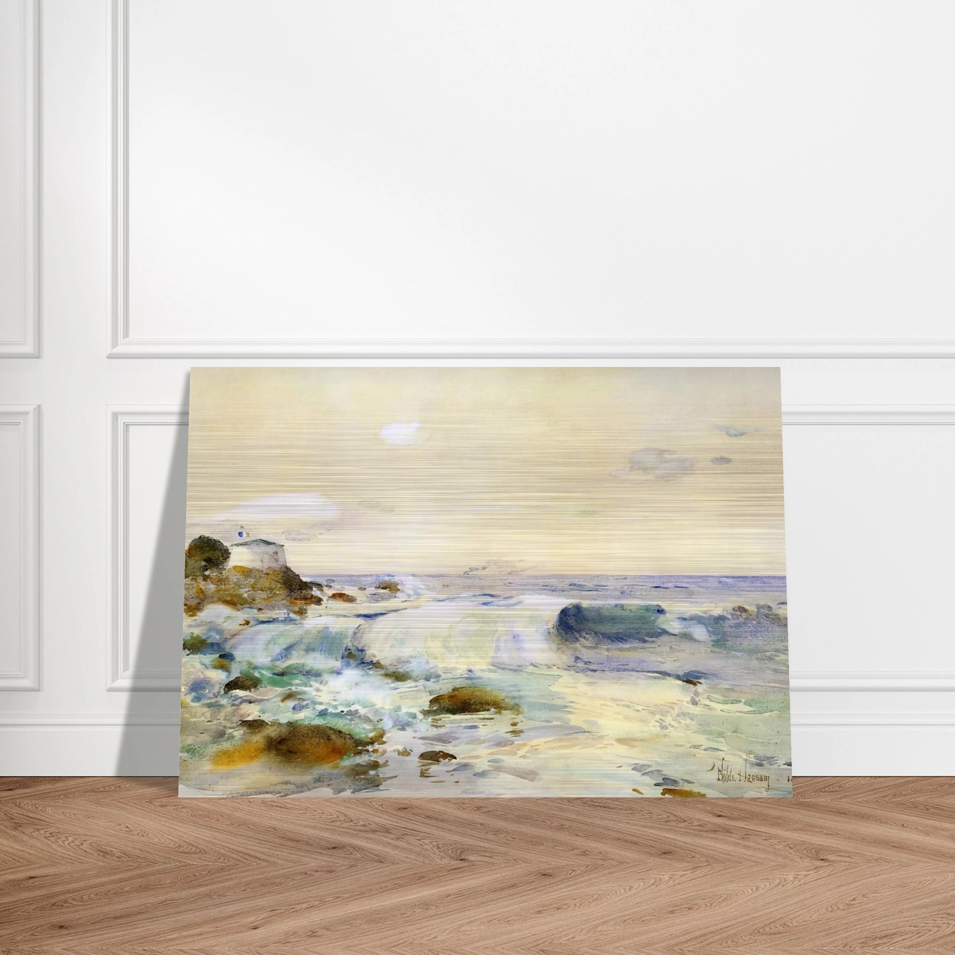 On the Brittany Coast - Childe Hassam Brushed Aluminum Print - 70x100 cm / 28x40 inches | Childe Hassam Aluminum Print | Childe Hassam Prints