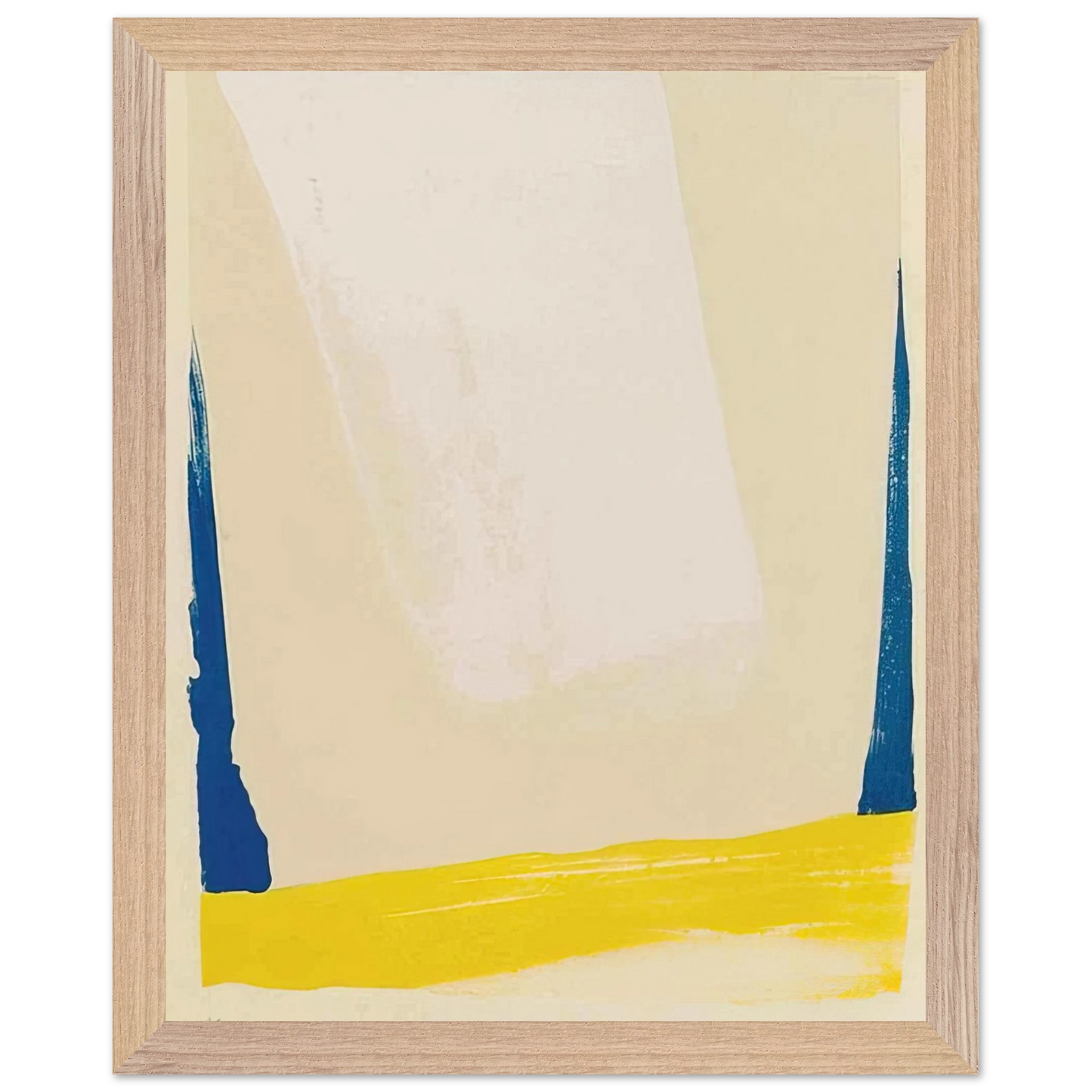Helen Frankenthaler - White Portal - 1967 Wall art - 60x80 cm / 24x32 inches - Premium Wooden Framed Poster With Fine Art Paper-canvas - Black frame