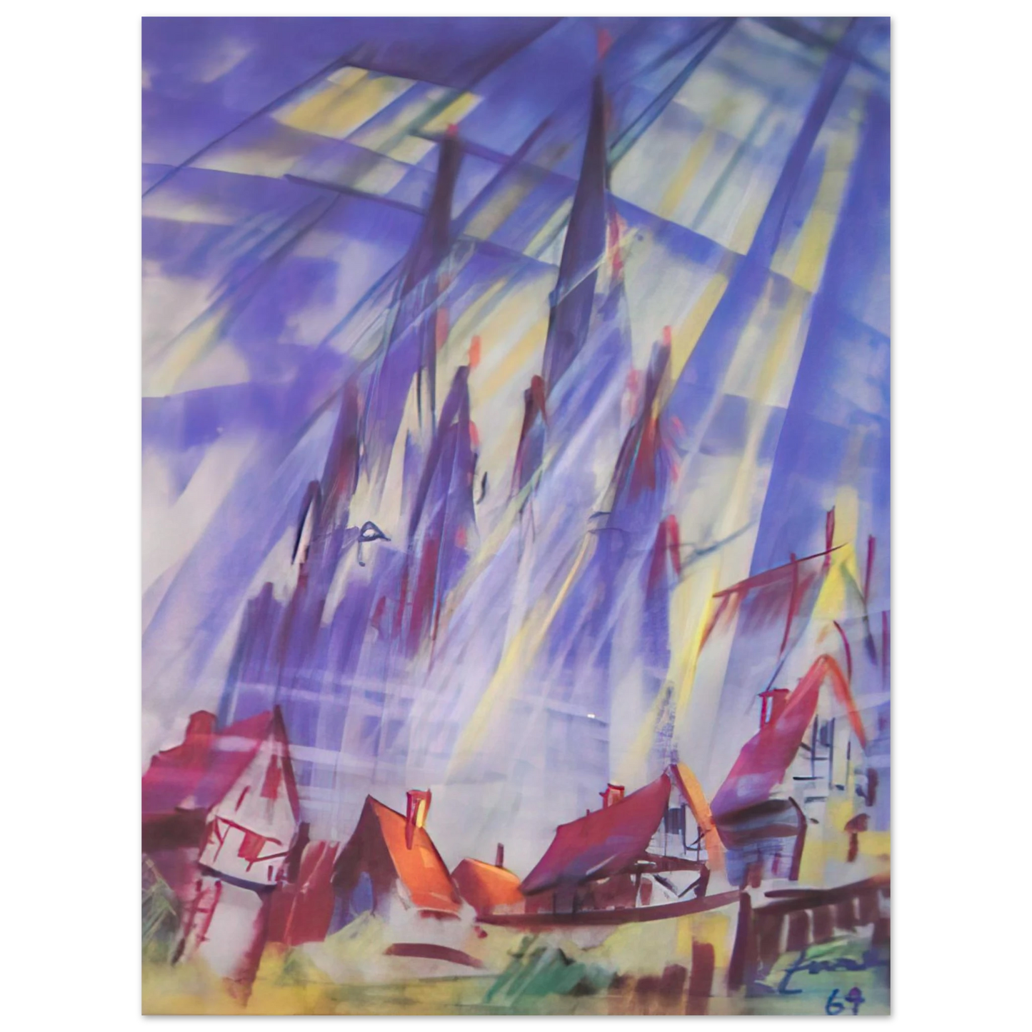 Konrad Zuse - Untitled - 1964  75x100 cm / 30x40inches Fine Art Poster