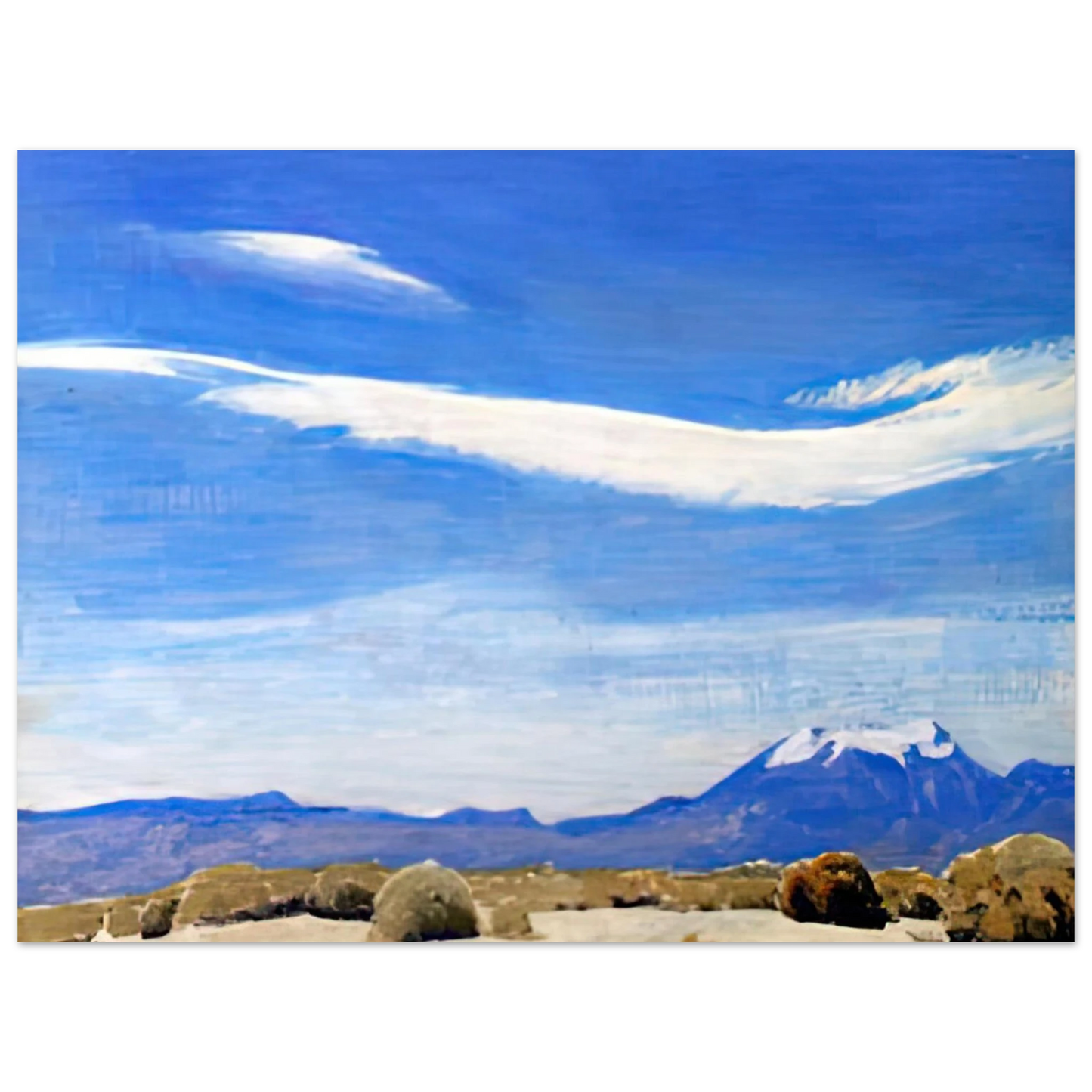 Maynard Dixon - THE CLOUD COACHELLA VALLEY CALIFORNIA 1940 Wall art - 60x80 cm / 24x32 inches - Premium Wooden Framed Poster With Fine Art Paper-canvas - Wood frame