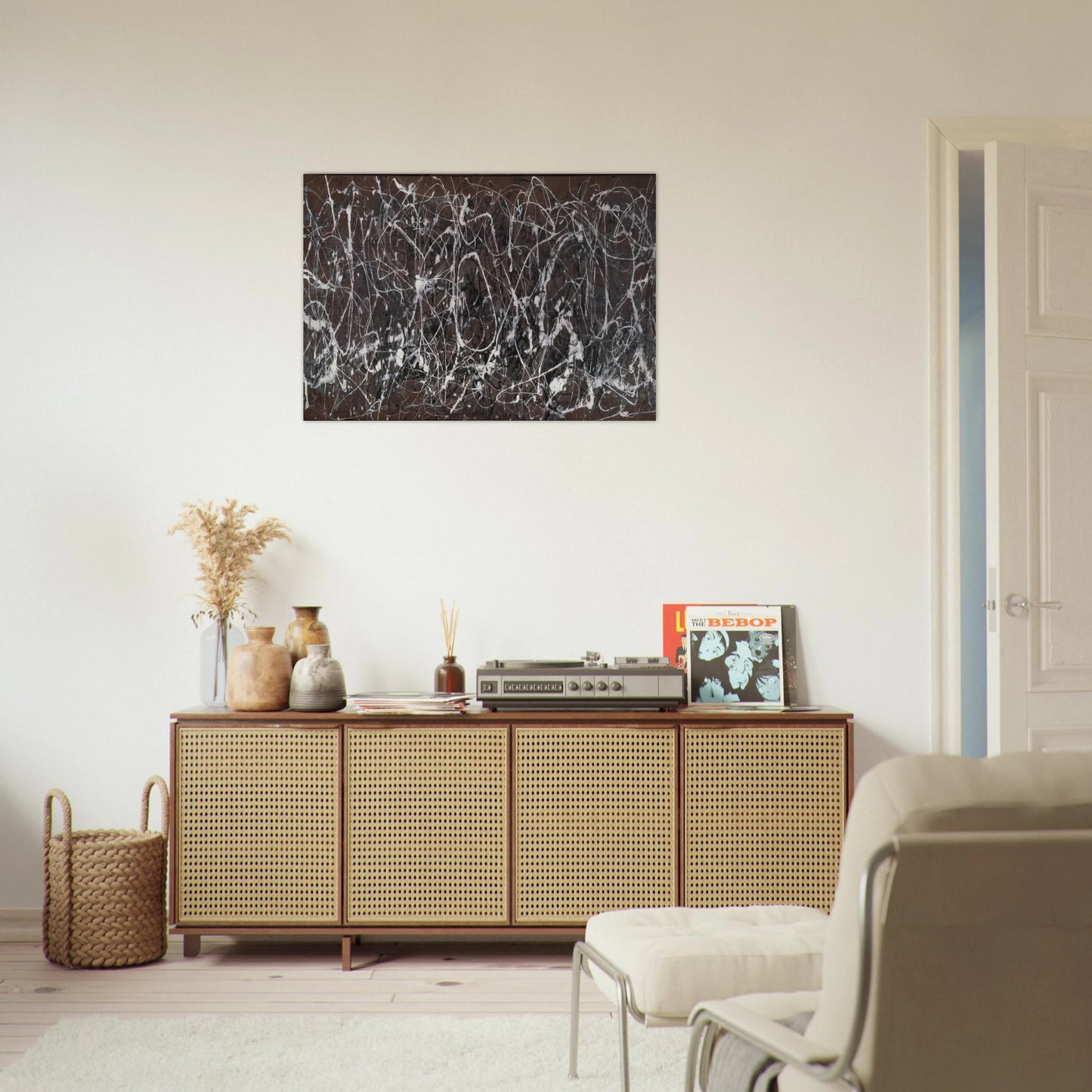 NUMBER 13A ARABESQUE 1948 - Jackson Pollock Brushed Aluminum Print - 70x100 cm / 28x40 inches | Jackson Pollock Aluminum Print | Jackson Pollock Prints