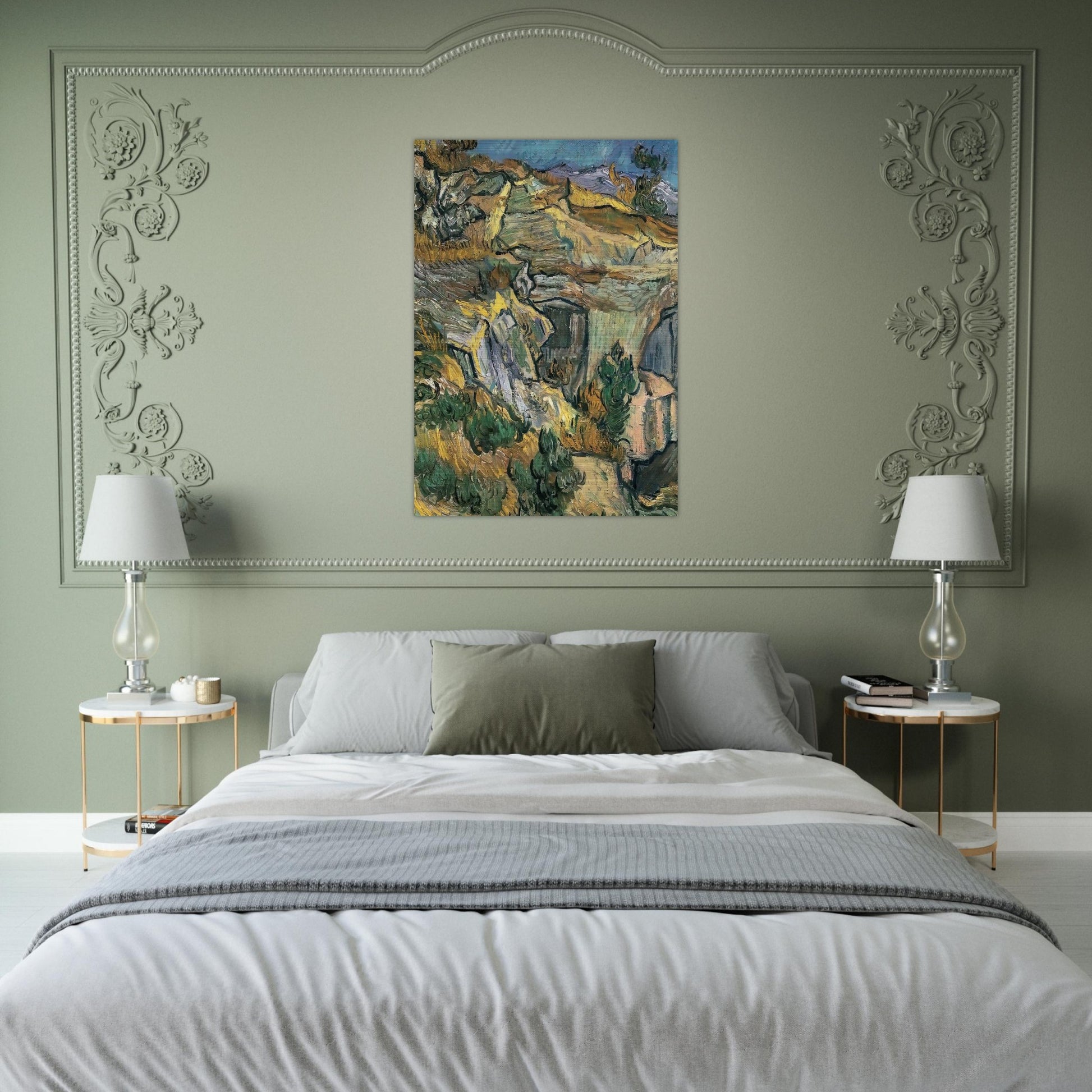 Entrance to a Quarry near Saint Remy - Vincent van Gogh Brushed Aluminum Print - 70x100 cm / 28x40 inches | Vincent van Gogh Aluminum Print | Vincent van Gogh Prints