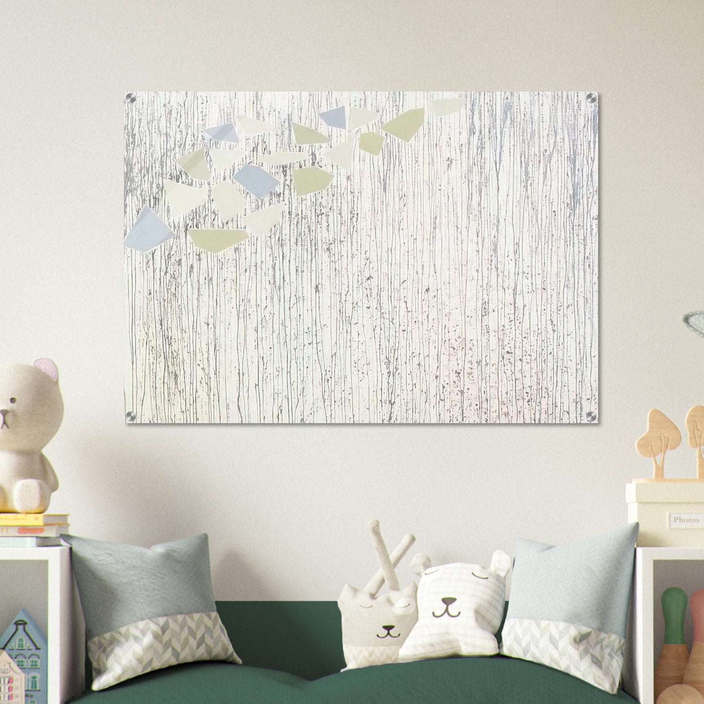 Pale colors on runs - Abstract Expressionism - Robert Goodnough Acrylic Print - 70x100 cm / 28x40″ inches