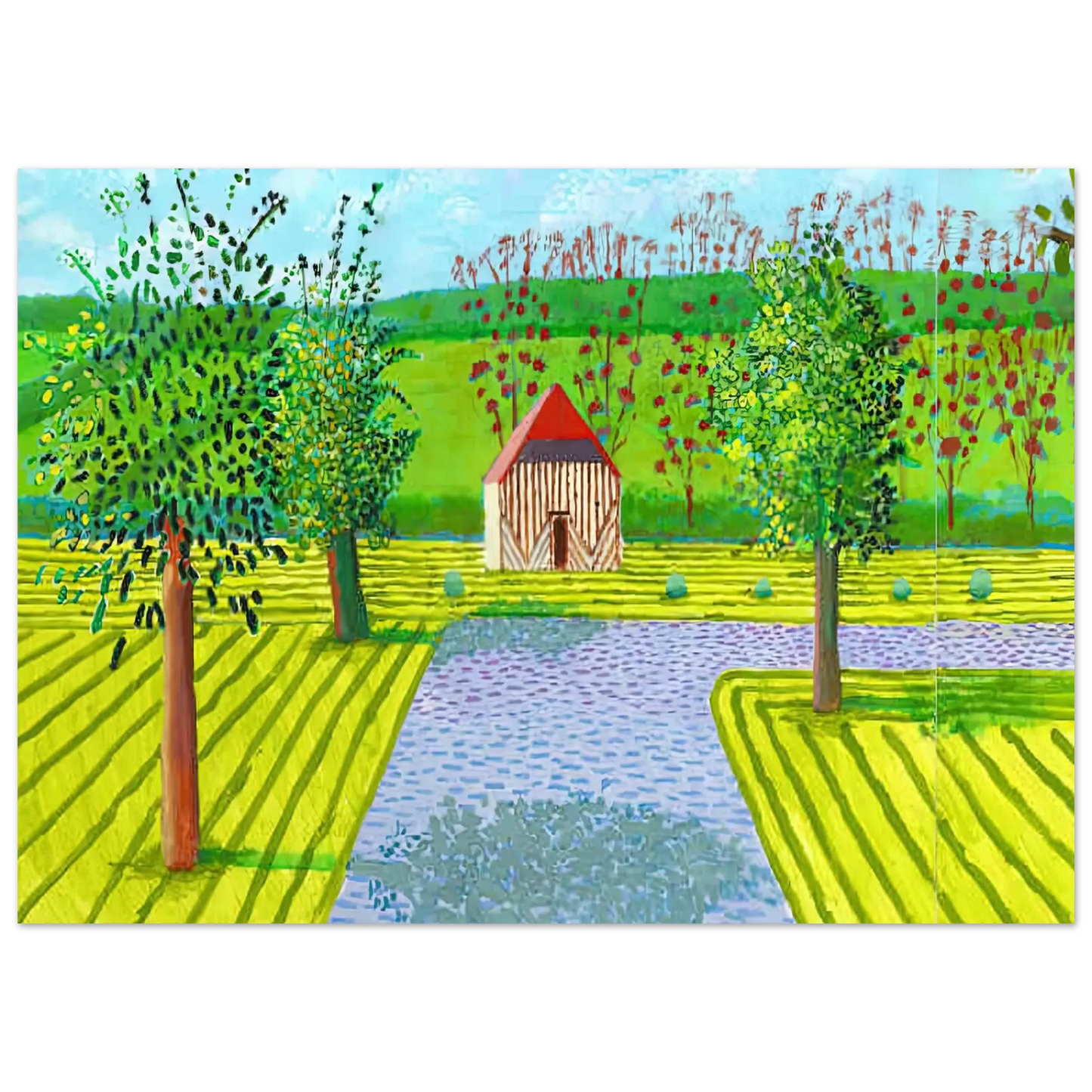 David Hockney - David Hockney Wall art - 30x45 cm / 12x18 Inches - Premium Wooden Framed Poster With Fine Art Paper - Black frame