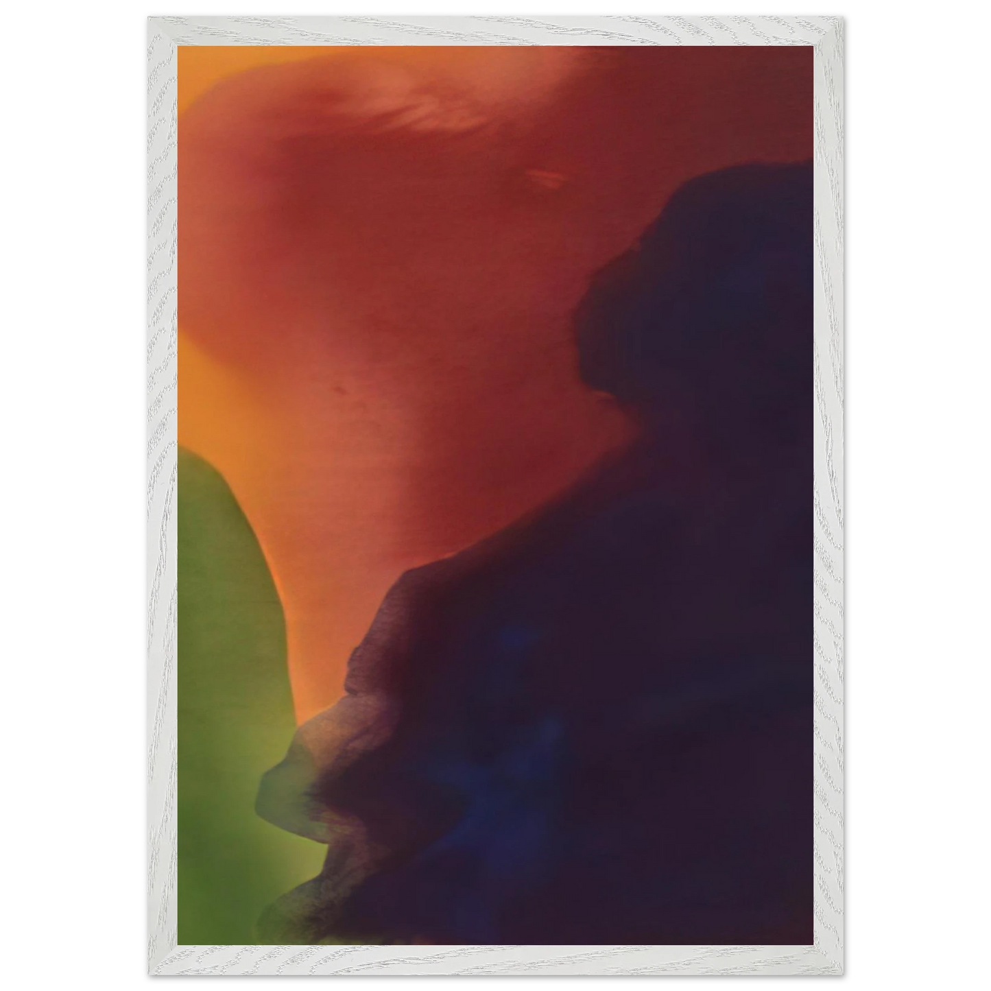Helen Frankenthaler - Blue Atmosphere III - 1963 Wall art - 60x90 cm / 24x36 inches - Premium Wooden Framed Poster With Fine Art Paper-canvas - Black frame