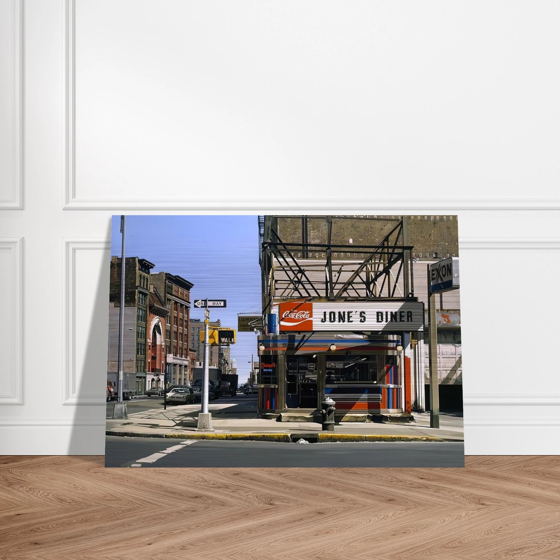 JONES DINER 1979 - Richard Estes Brushed Aluminum Print - 70x100 cm / 28x40 inches | Richard Estes Aluminum Print | Richard Estes Prints