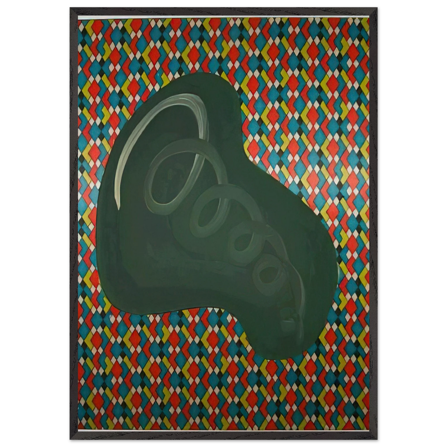 NIERENFORM 1969 - Sigmar Polke 70x100 cm / 28x40 inches Framed Art Print – Black Wooden Frame