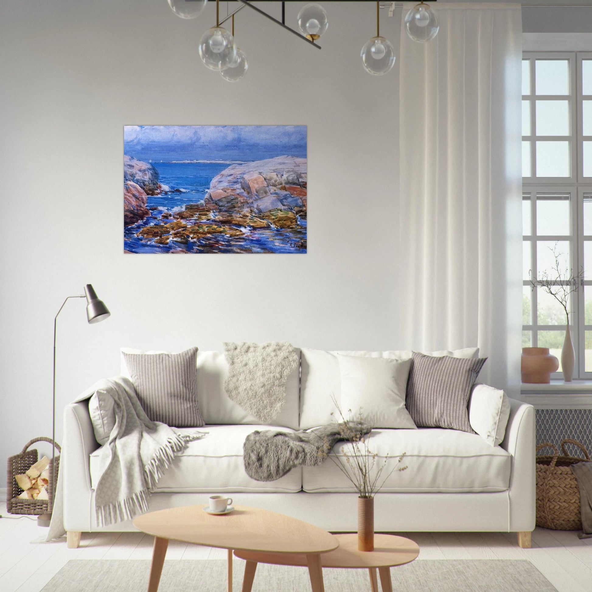 Duck Island, Isles of Shoals - Childe Hassam Brushed Aluminum Print - 70x100 cm / 28x40 inches | Childe Hassam Aluminum Print | Childe Hassam Prints