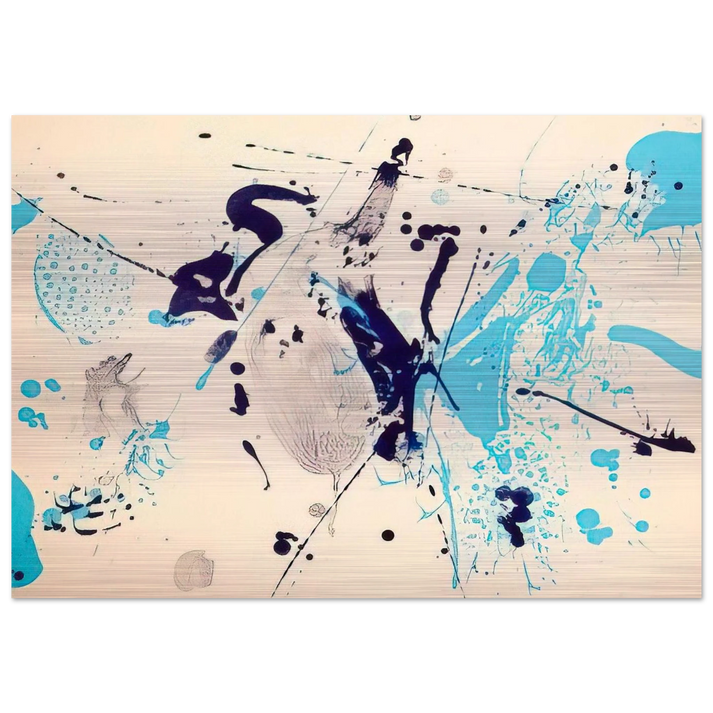 Blue Violet - Sam Francis Brushed Aluminum Print - 70x100 cm / 28x40 inches | Sam Francis Aluminum Print | Sam Francis Prints