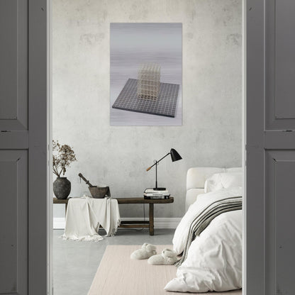 Modular cube. Base - Sol LeWitt Brushed Aluminum Print - 70x100 cm / 28x40 inches | Sol LeWitt Aluminum Print | Sol LeWitt Prints