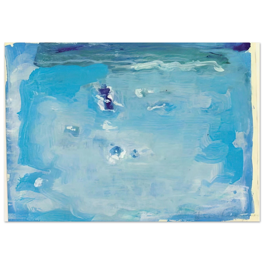 Helen Frankenthaler - Untitled - Color Field Painting, Lyrical Abstraction Wall art - 13x18 cm / 5x7 inches - Fine Art Poster-canvas - -