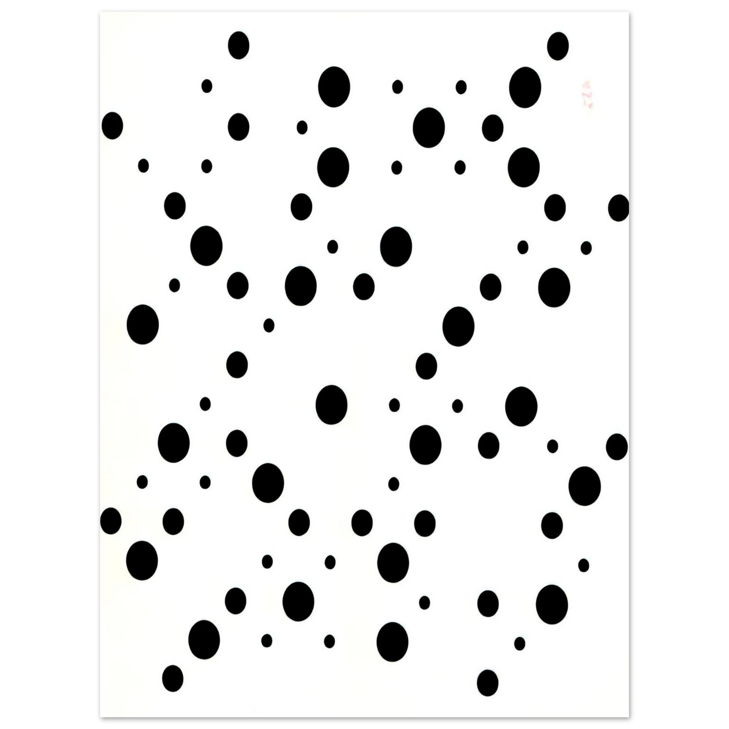 Bridget Riley - WHITE DISKS 1  75x100 cm / 30x40inches Fine Art Poster