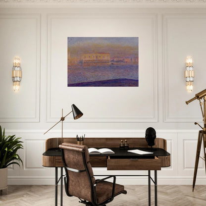 The Doges' Palace Seen from San Giorgio Maggiore, Venice - claude monet Brushed Aluminum Print - 70x100 cm / 28x40 inches | claude monet Aluminum Print | claude monet Prints