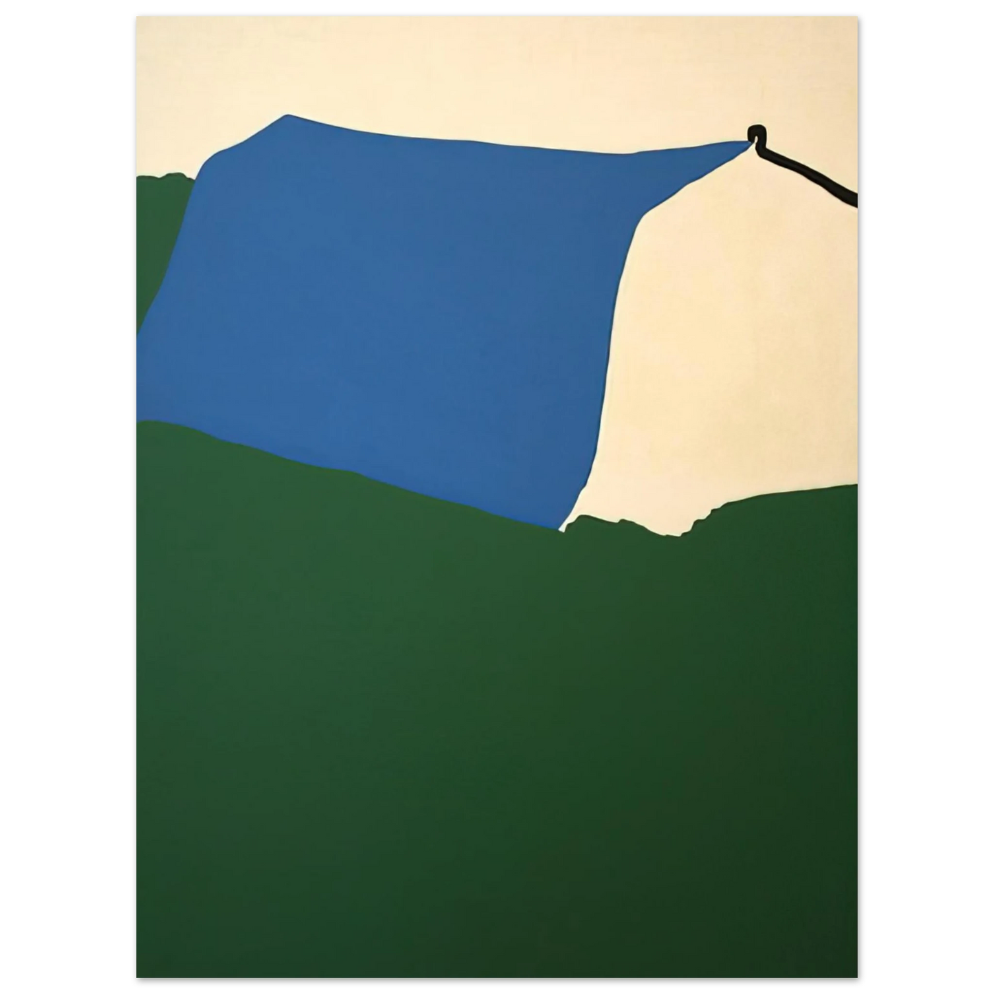 Ralston Crawford - Camping II - 1970  75x100 cm / 30x40inches Fine Art Poster