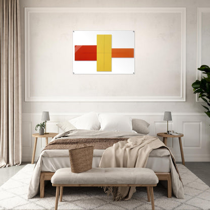 WITHIN RED YELLOW ORANGE 1981 - Robert Mangold Acrylic Print - 70x100 cm / 28x40″ inches | Robert Mangold Wall Art | Robert Mangold Prints