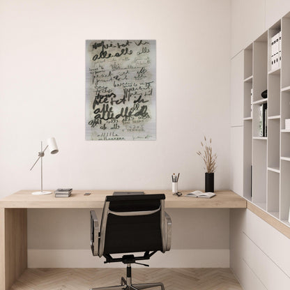Untitled Alle - 1965 - Mira Schendel Brushed Aluminum Print - 70x100 cm / 28x40 inches | Mira Schendel Aluminum Print | Mira Schendel Prints