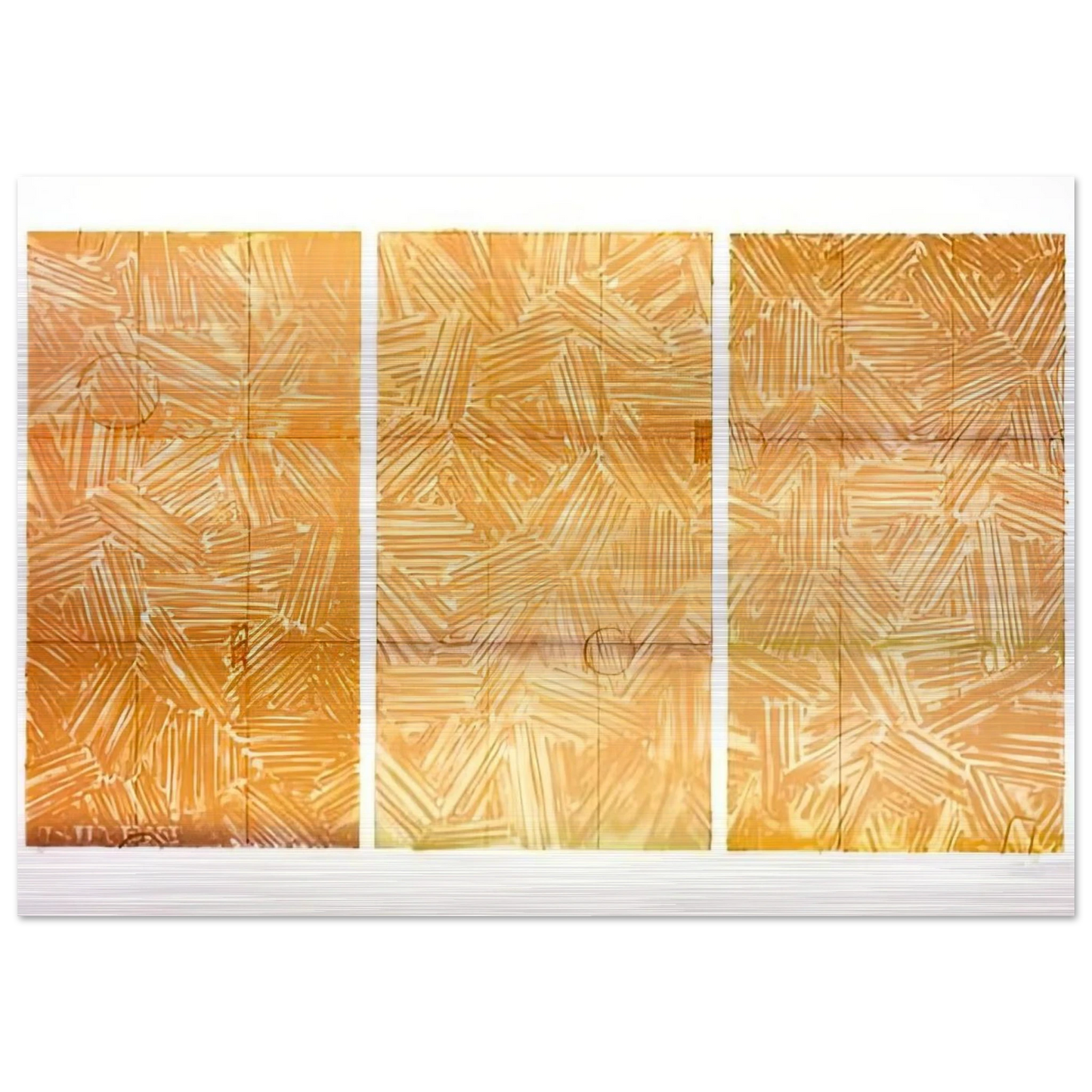 USUYUKI 1979 - Jasper Johns Brushed Aluminum Print - 70x100 cm / 28x40 inches | Jasper Johns Aluminum Print | Jasper Johns Prints