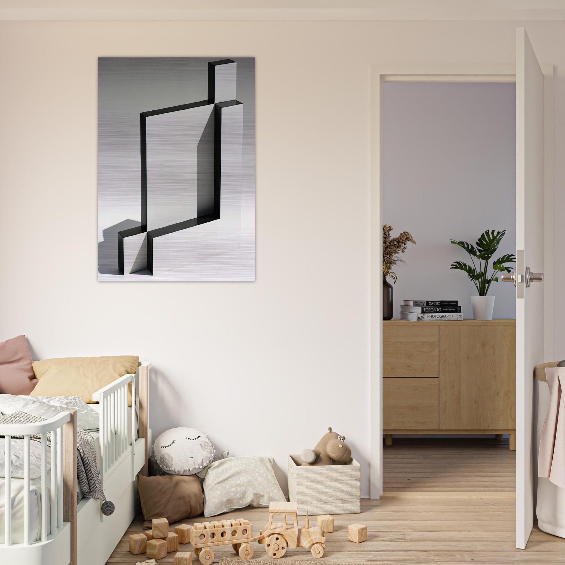 White and Black Sculpture - 1965 - Lygia Pape Brushed Aluminum Print - 70x100 cm / 28x40 inches | Lygia Pape Aluminum Print | Lygia Pape Prints