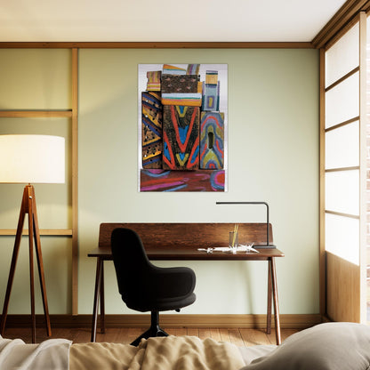 Totem Materia-R - 1980 - Betty Parsons Brushed Aluminum Print - 70x100 cm / 28x40 inches | Betty Parsons Aluminum Print | Betty Parsons Prints