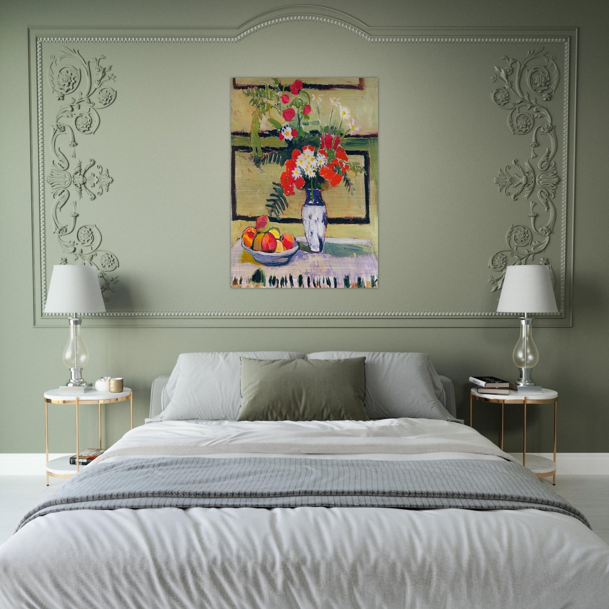 FLOWERS AND FRUIT 1909 - Henri Matisse Brushed Aluminum Print - 70x100 cm / 28x40 inches | Henri Matisse Aluminum Print | Henri Matisse Prints