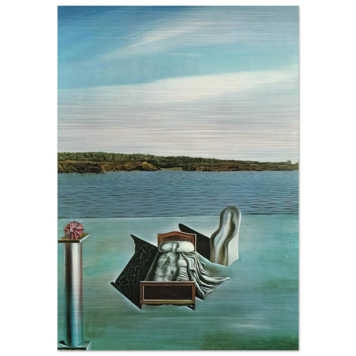 SURREALIST COMPOSITION WITH INVISIBLE FIGURES - Salvador Dali Brushed Aluminum Print - 70x100 cm / 28x40 inches | Salvador Dali Aluminum Print | Salvador Dali Prints