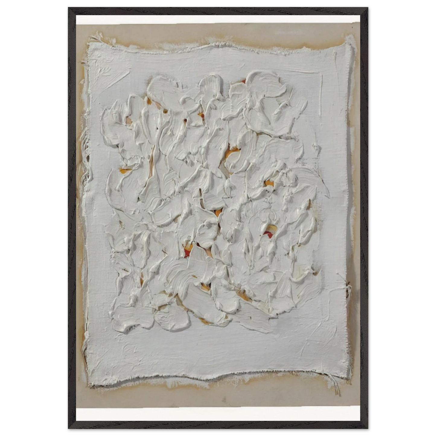 Untitled - Minimalism N5 - Robert Ryman 70x100 cm / 28x40 inches Framed Art Print – Black Wooden Frame
