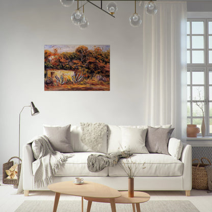 Cabin with Aloe Plants - Pierre-Auguste Renoir Brushed Aluminum Print - 70x100 cm / 28x40 inches | Pierre-Auguste Renoir Aluminum Print | Pierre-Auguste Renoir Prints