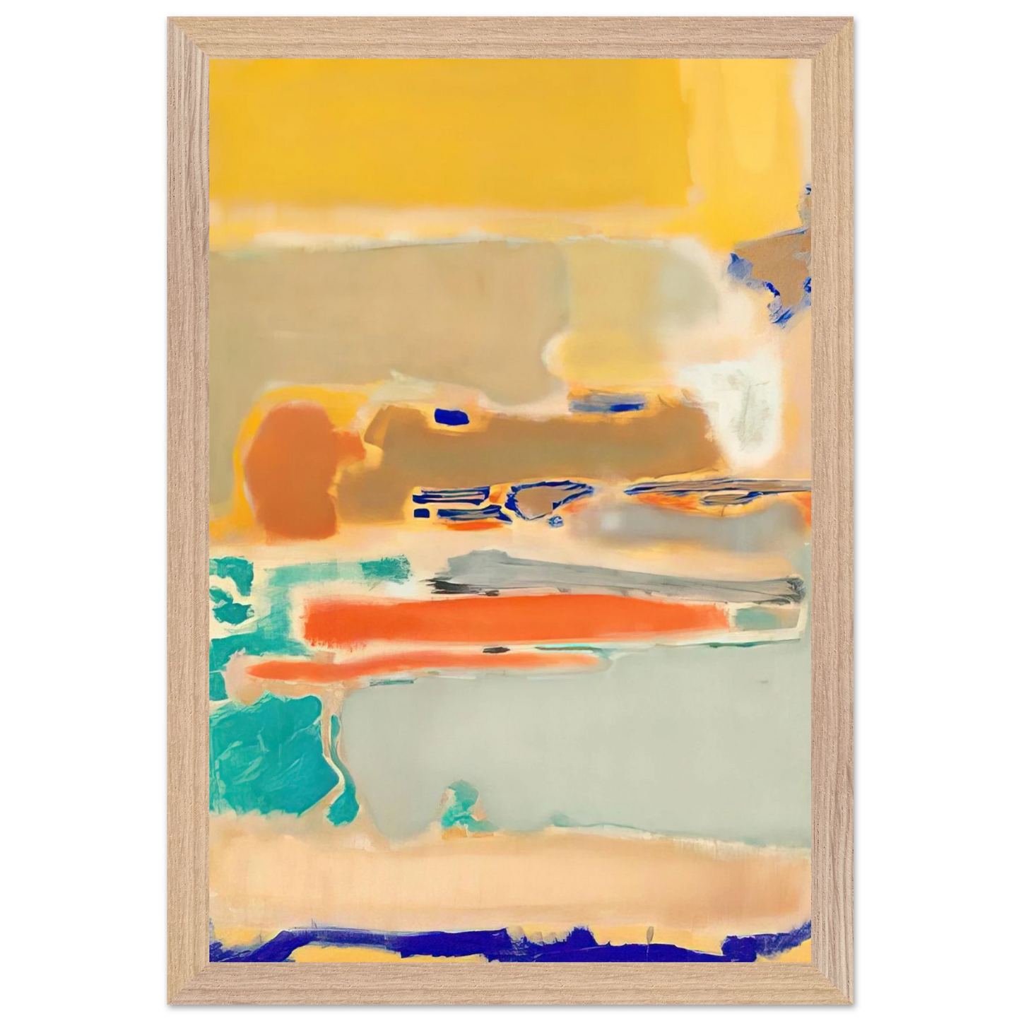 Mark Rothko - Multiform - 1948 Wall Art - 60x80 cm / 24x32 inches - Premium Wooden Framed Poster With Fine Art Paper-canvas - Black frame