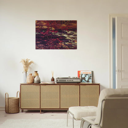 The Red Maple - 1914 - A.Y. Jackson Brushed Aluminum Print - 70x100 cm / 28x40 inches | A.Y. Jackson Aluminum Print | A.Y. Jackson Prints