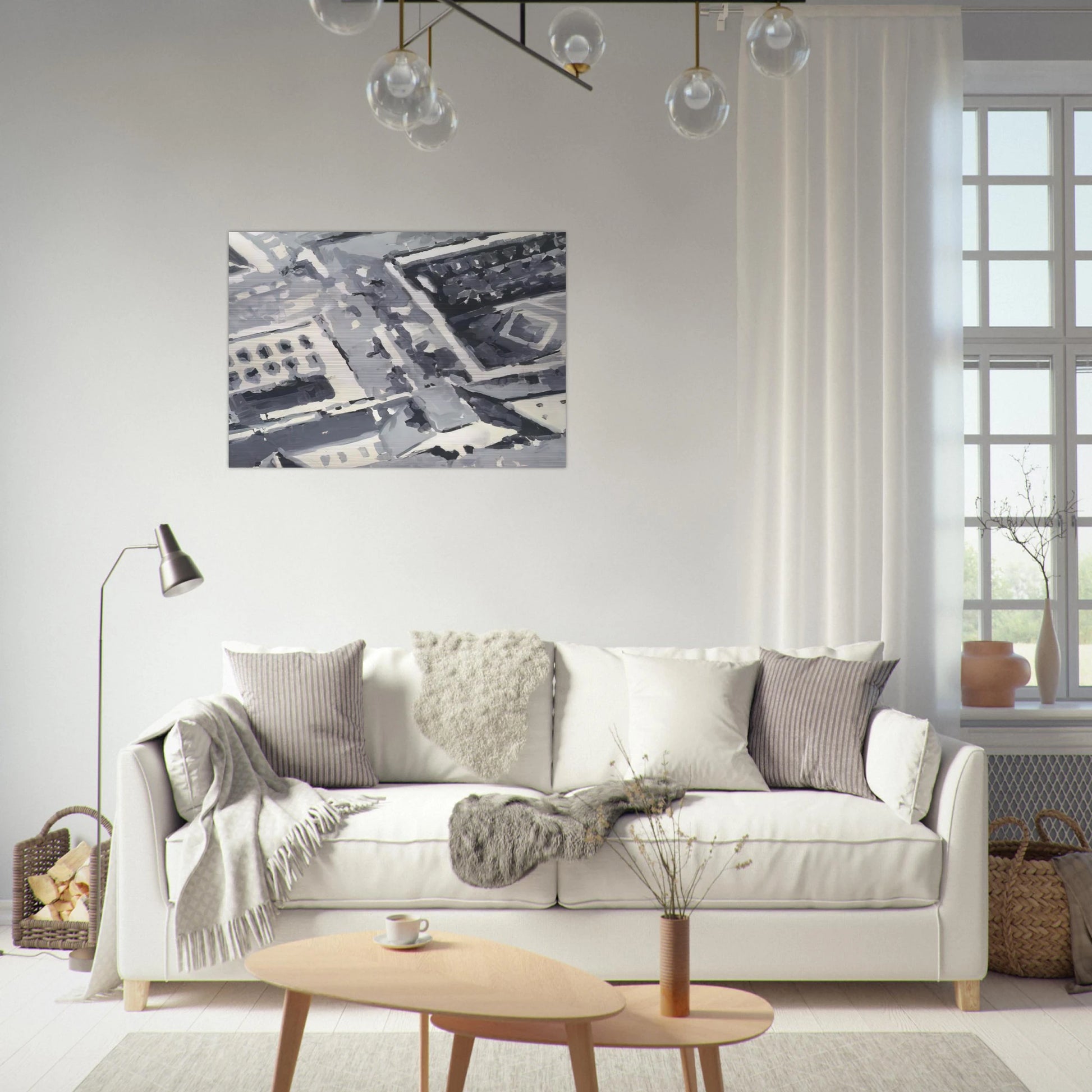 TOWNSCAPE M1 1968 - Gerhard Richter Brushed Aluminum Print - 70x100 cm / 28x40 inches | Gerhard Richter Aluminum Print | Gerhard Richter Prints