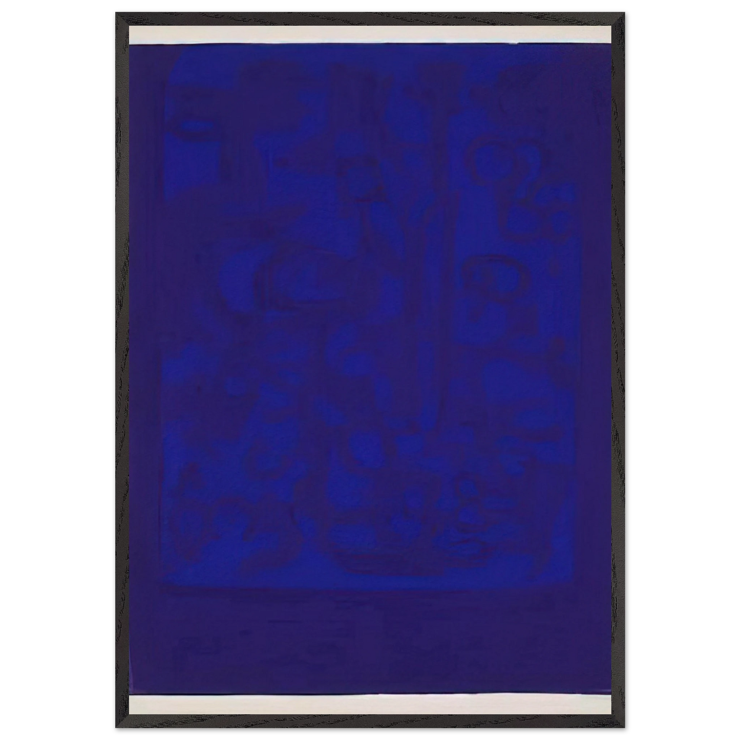 Blue Viola - 1962 - Carla Accardi 70x100 cm / 28x40 inches Framed Art Print – Black Wooden Frame