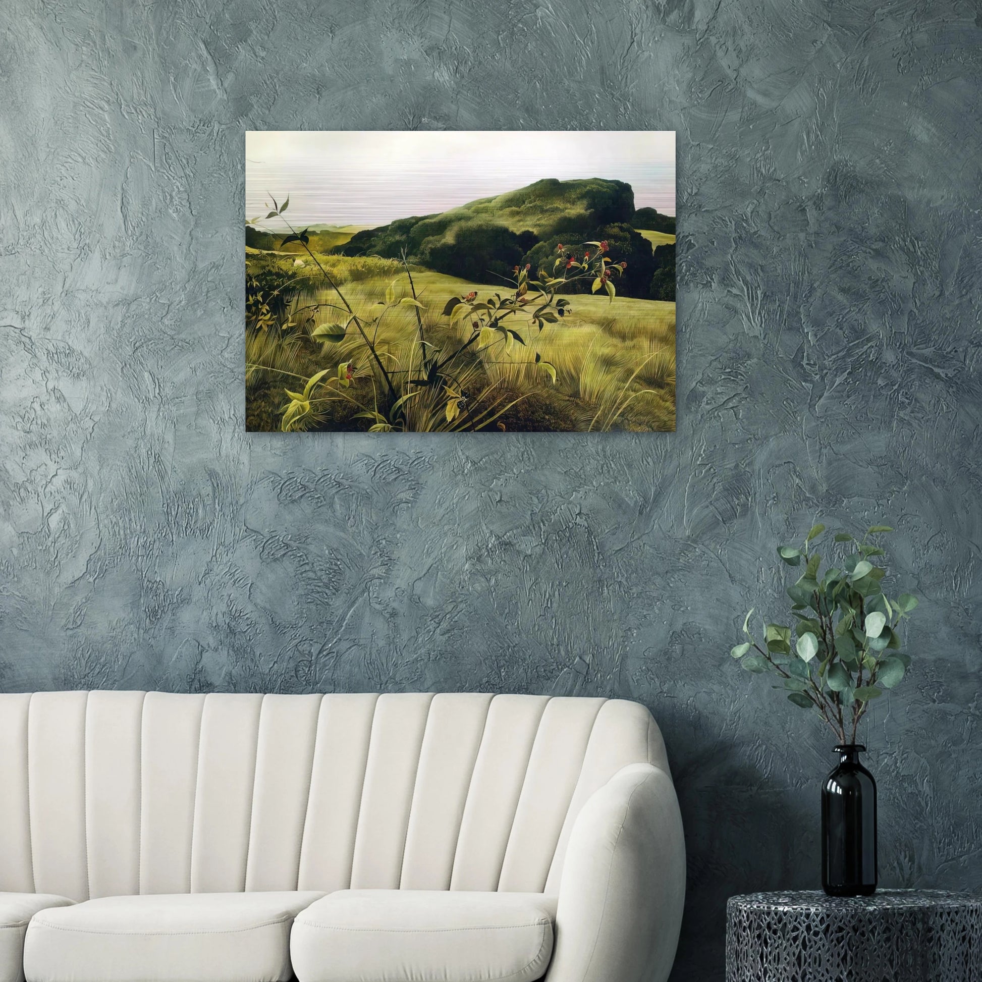 BLACKBERRY PICKER - Andrew Wyeth Brushed Aluminum Print - 70x100 cm / 28x40 inches | Andrew Wyeth Aluminum Print | Andrew Wyeth Prints