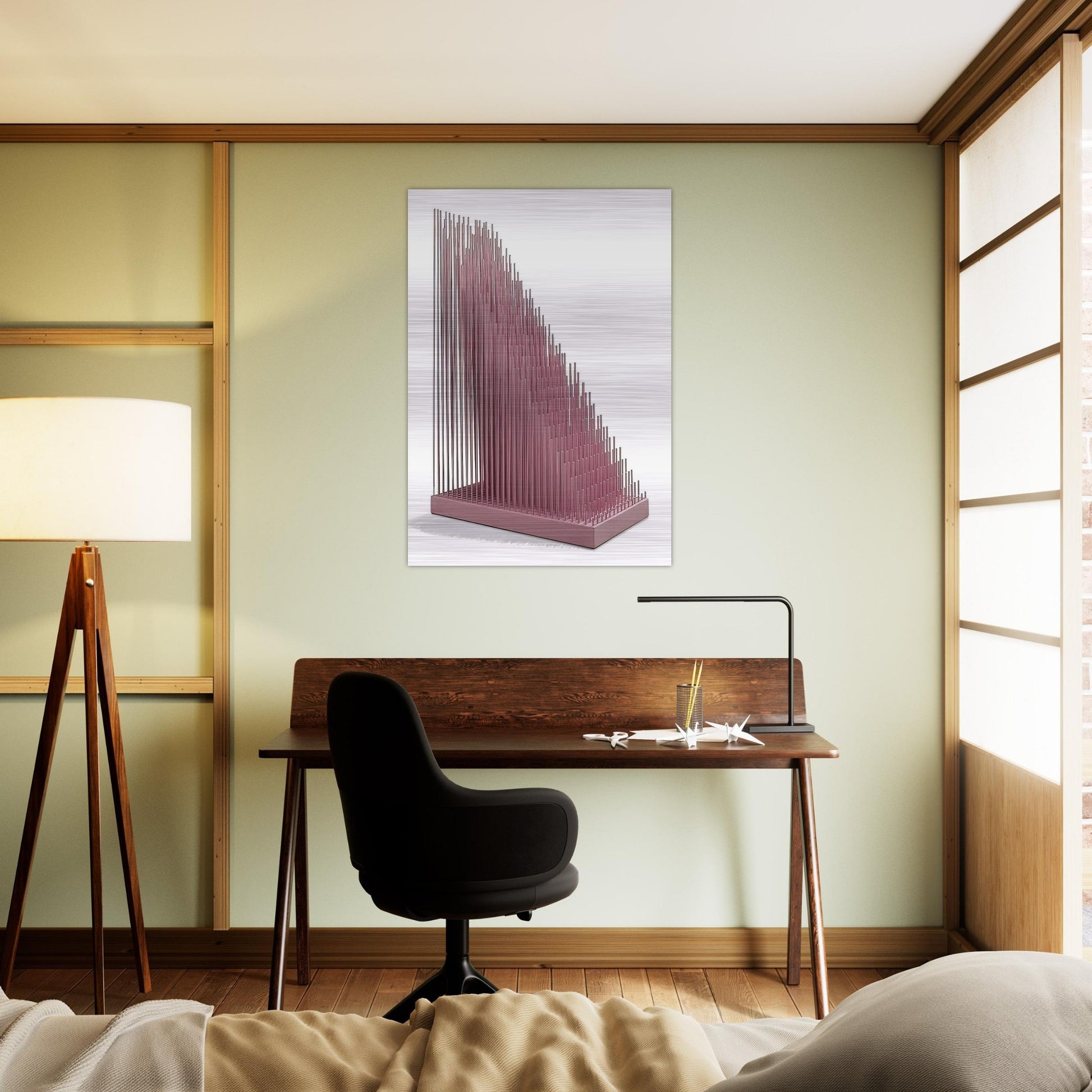 PROGRESION ROSA - Jesus Rafael Soto Brushed Aluminum Print - 70x100 cm / 28x40 inches | Jesus Rafael Soto Aluminum Print | Jesus Rafael Soto Prints