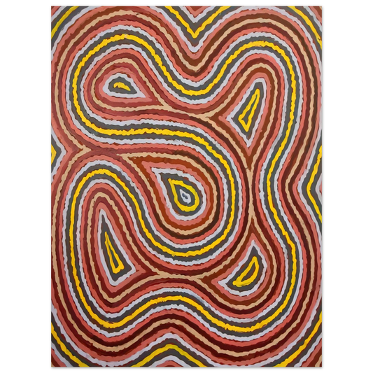 Clifford Possum Tjapaltjarri - Worm Dreaming - 1998  75x100 cm / 30x40inches Fine Art Poster