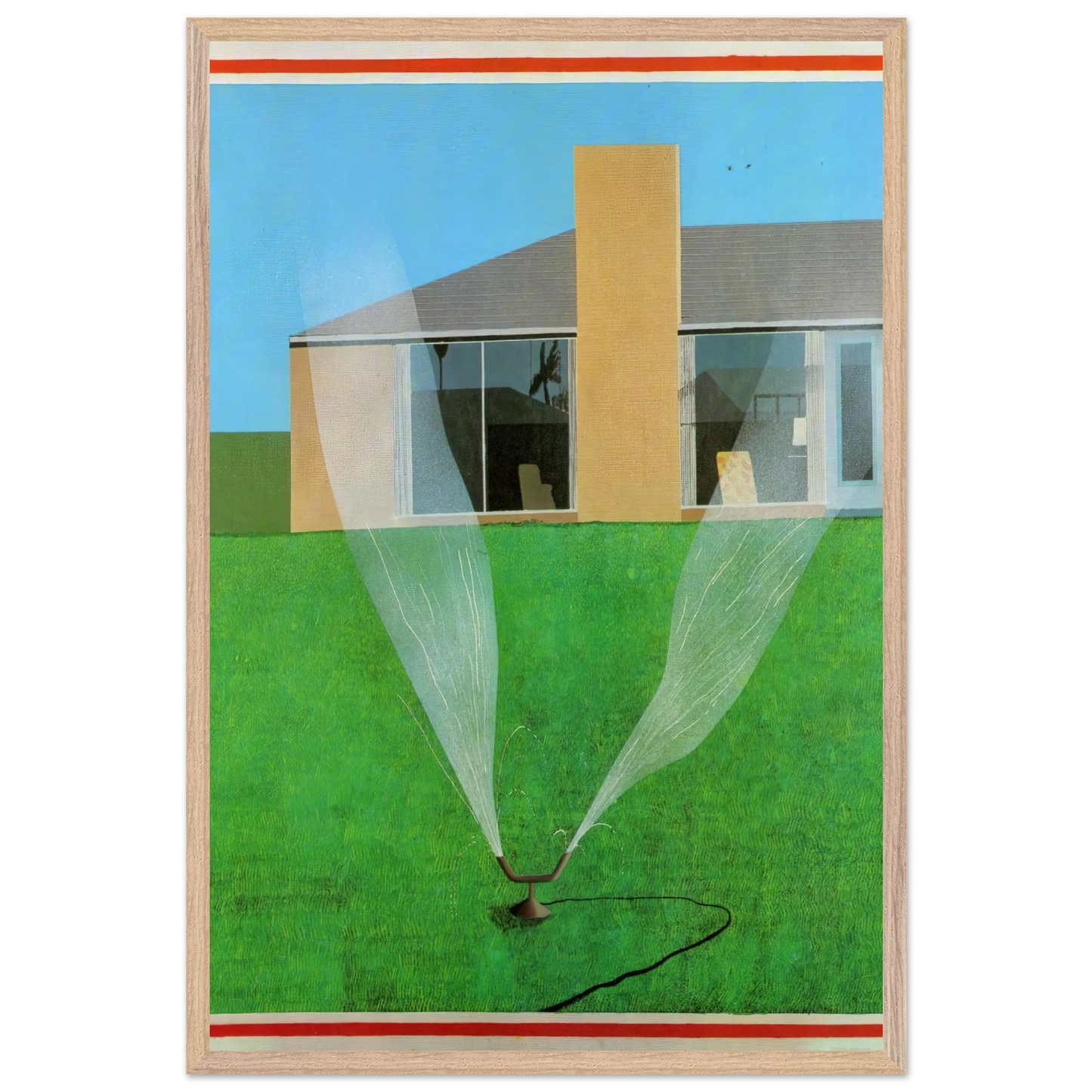 David Hockney - David Hockney Wall art - A1 (59.4 x 84.1  cm) - Premium Wooden Framed Poster With Fine Art Paper-canvas - White frame