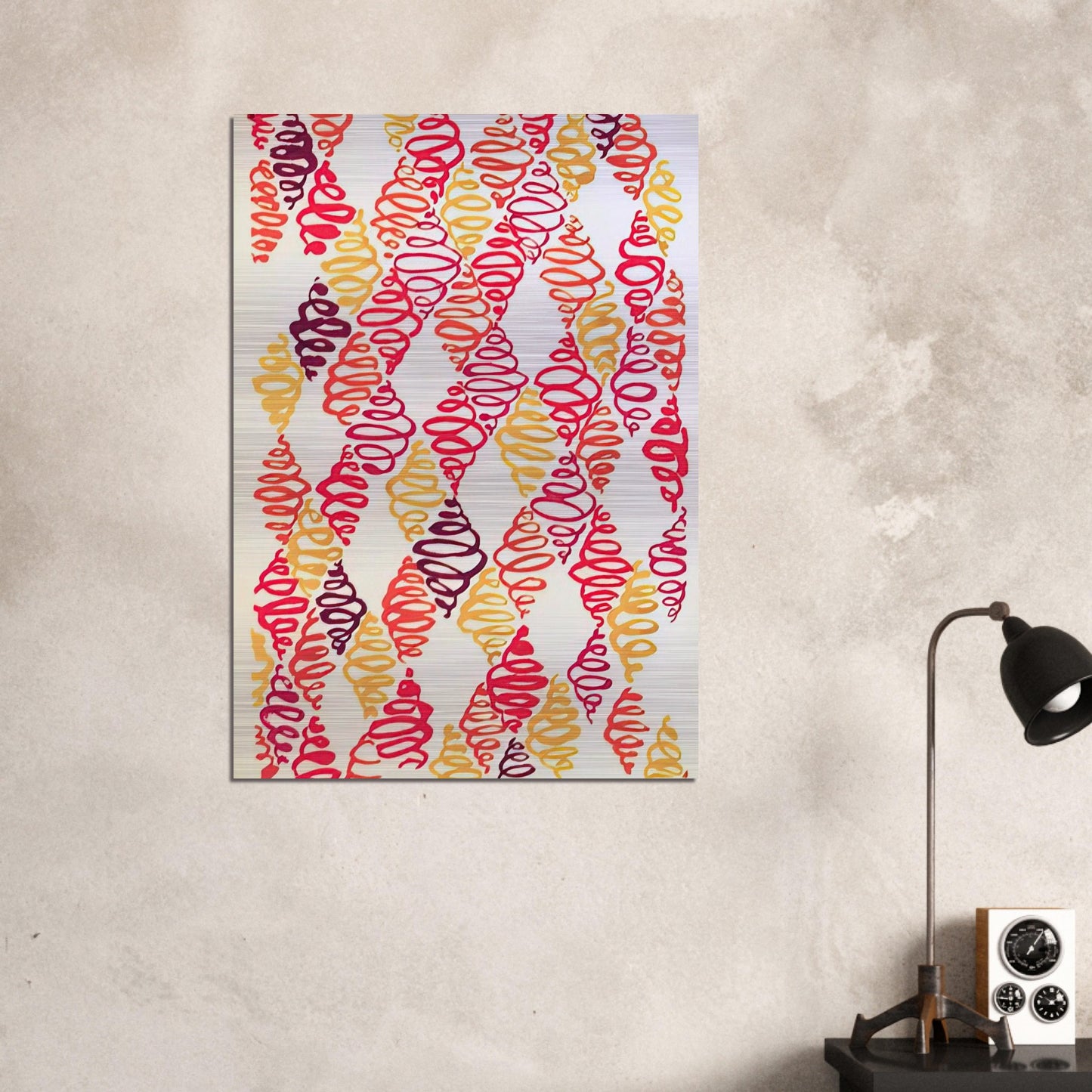 COMPOSITION 32 - Sonia Delaunay Brushed Aluminum Print - 70x100 cm / 28x40 inches | Sonia Delaunay Aluminum Print | Sonia Delaunay Prints