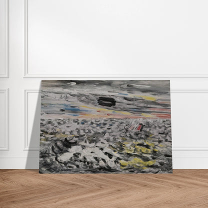 Movement in Greys and Yellows - 1946 - John Marin Brushed Aluminum Print - 70x100 cm / 28x40 inches | John Marin Aluminum Print | John Marin Prints