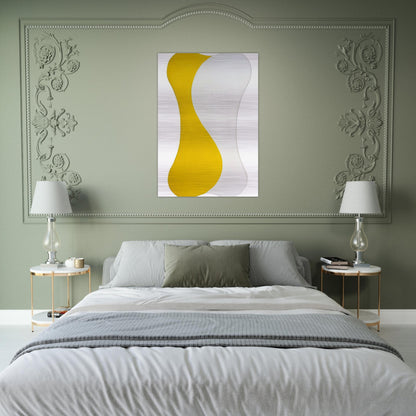 Yellow White [Sun] - 1959 - Leon Polk Smith Brushed Aluminum Print - 70x100 cm / 28x40 inches | Leon Polk Smith Aluminum Print | Leon Polk Smith Prints