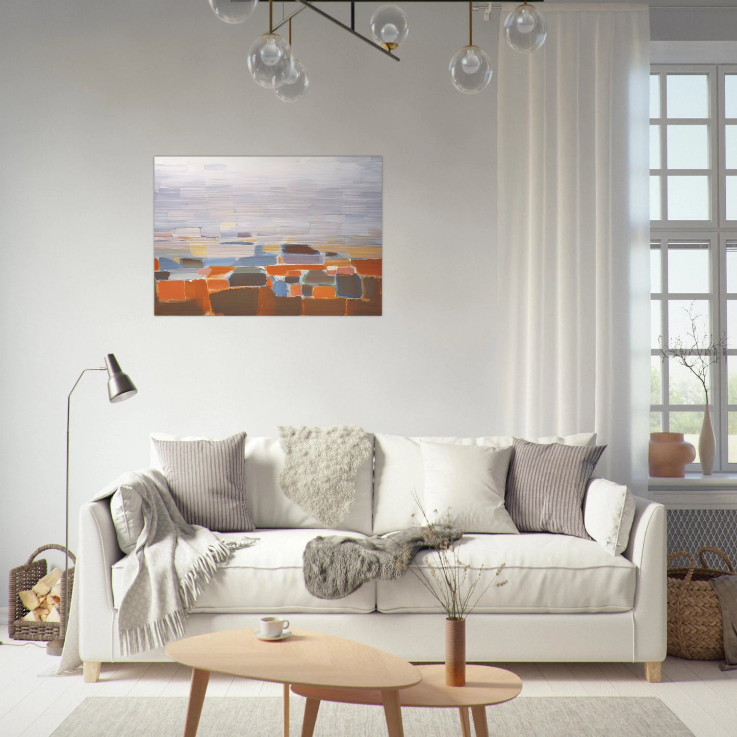 Ciel - Art Informel - Nicolas de Stael Brushed Aluminum Print - 70x100 cm / 28x40 inches | Nicolas de Stael Aluminum Print | Nicolas de Stael Prints