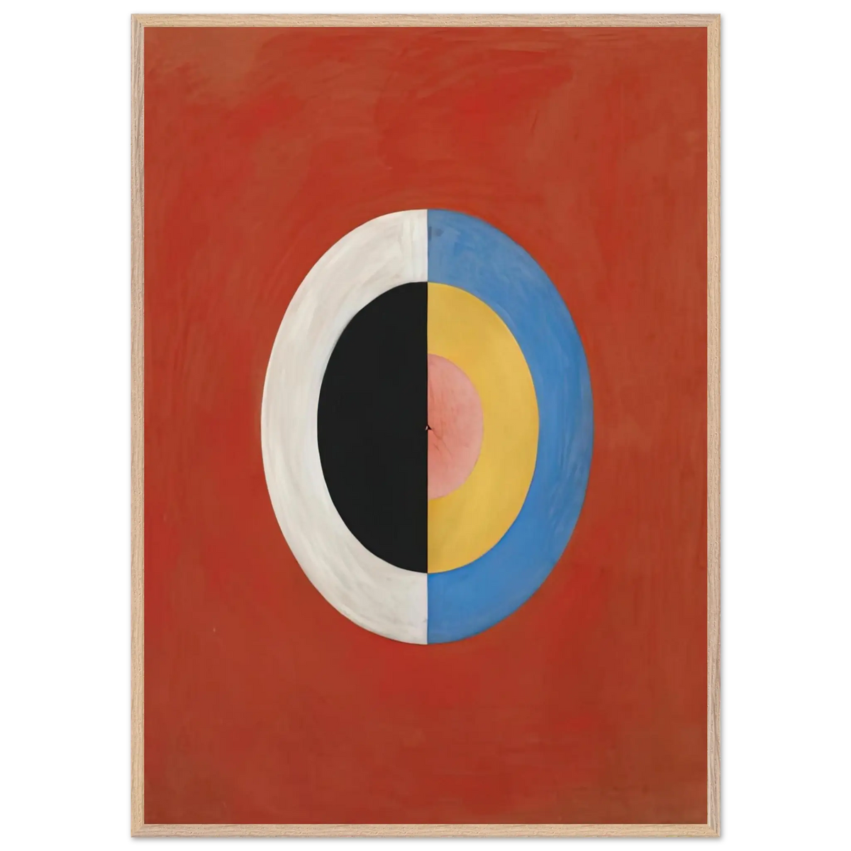 Hilma af Klint - THE SWAN NO 17 1915 0 Wall art - 40x50 cm / 16x20 Inches - Premium Wooden Framed Poster With Fine Art Paper - Wood frame