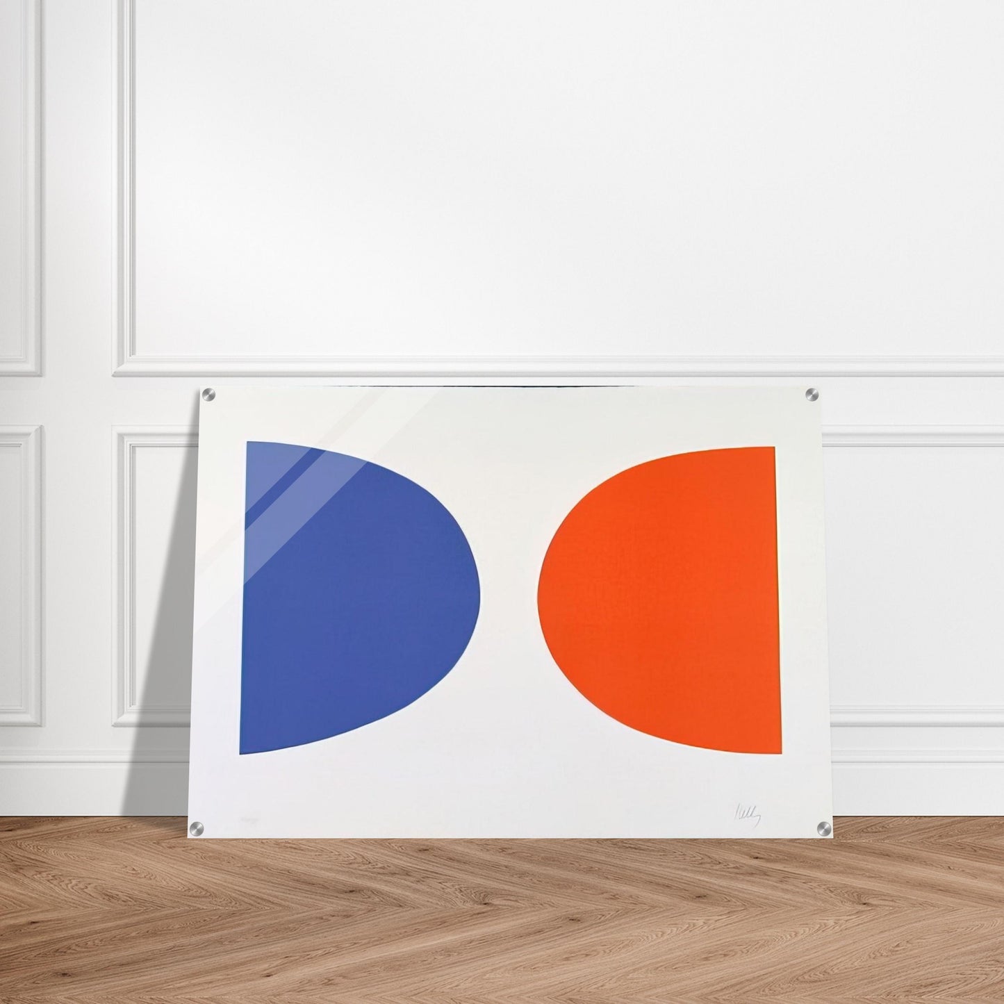 Blue and Orange from Suite of Twenty-Seven Color Lithographs - Ellsworth Kelly Acrylic Print - 70x100 cm / 28x40″ inches