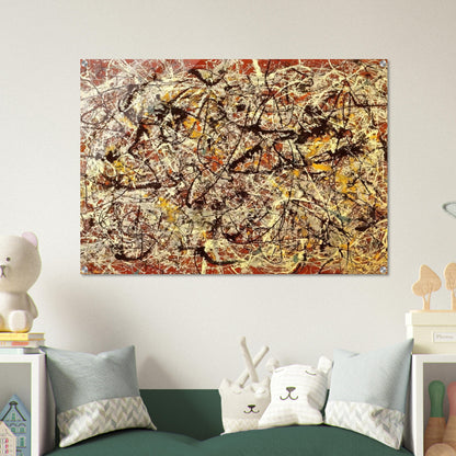 MURAL ON INDIAN RED GROUND 1950 - Jackson Pollock Acrylic Print - 70x100 cm / 28x40″ inches