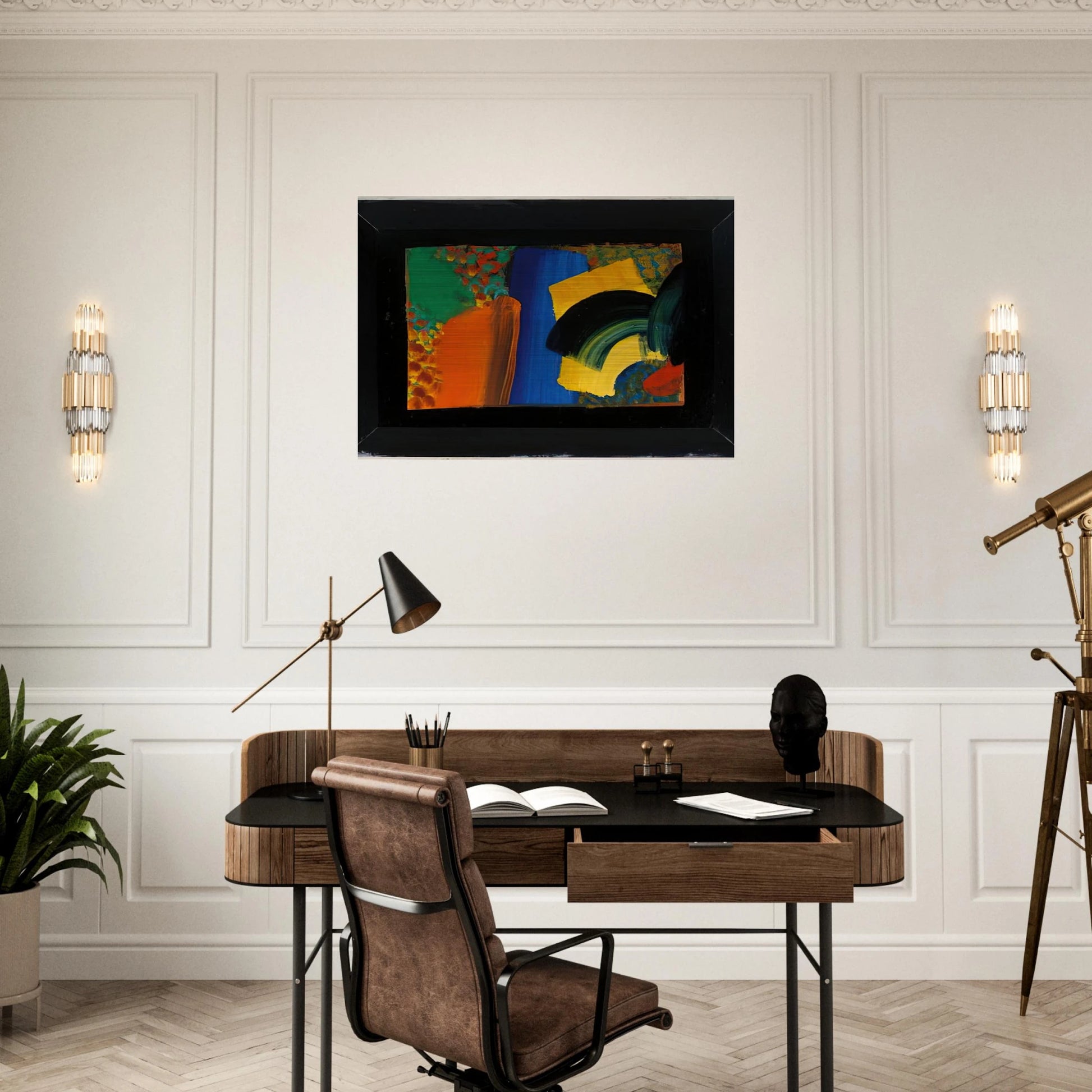 Patrick Caulfield in Italy - 1992 - Howard Hodgkin Brushed Aluminum Print - 70x100 cm / 28x40 inches | Howard Hodgkin Aluminum Print | Howard Hodgkin Prints