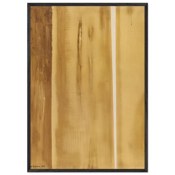 Two Edges - Barnett Newman 70x100 cm / 28x40 inches Framed Art Print – Black Wooden Frame